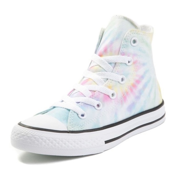 Rainbow tie dye converse high tops Clearance
